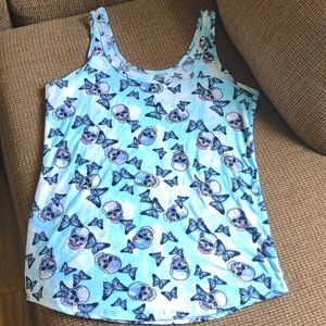 Skull butterfly tank top